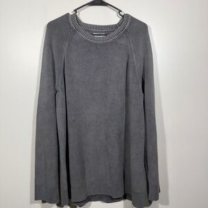 American Eagle Mens XXL Gray Cotton Blend‎ Knit Crewneck Sweater